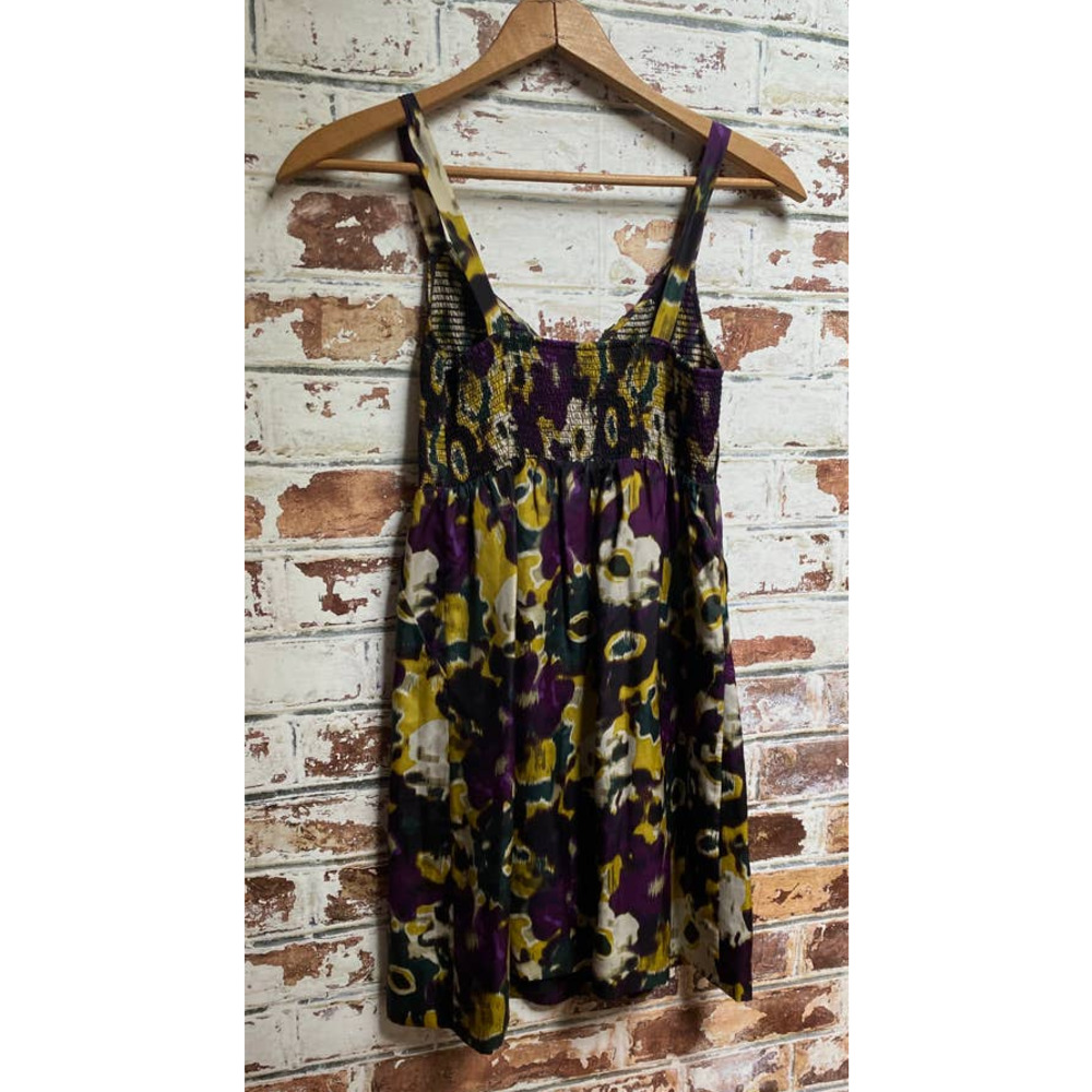 Anthropologie Maeve Pure Silk Giverny Watercolor Smocked Bodice Floral Dress - Picture 10 of 10
